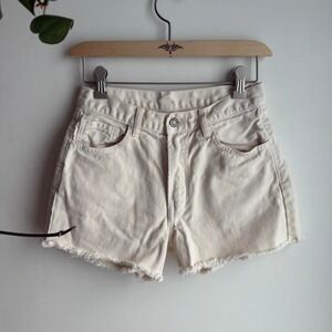 J. Galt Cream Denim Cutoff Shorts Size S